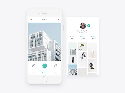 Photo App app camera feeds gallery photo profile ui