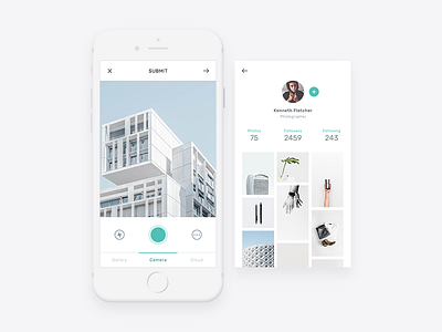 Photo App app camera feeds gallery photo profile ui