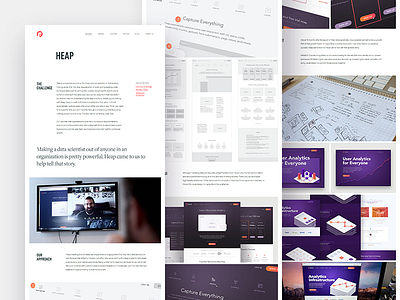 Heap Case Study analytics data focus lab graphs marketing portfolio ui web design website
