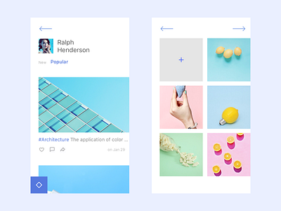 Horizn app app blog clean colors grid minimalism type typography
