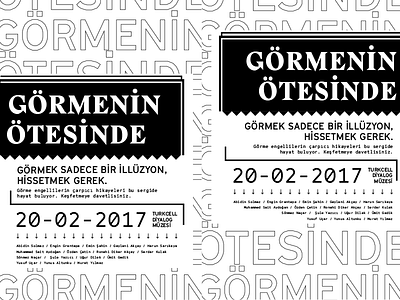 Gormenin Otesinde // Beyond Vision design exhibition poster