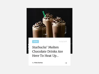 Post card category drink feed starbucks ui