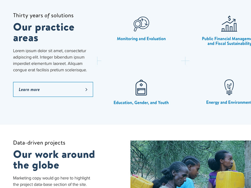 Example of Devtech Concept C: Practice Areas