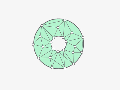 Roundel circle connecting lines disc doughnut roundel web