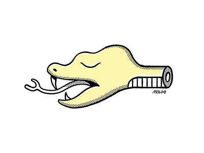 SNAKES editorial halftone illustration maldo maldonaut minimal pattern simple snake venom