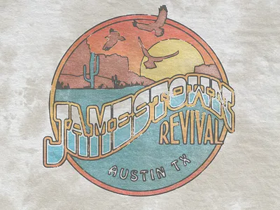 Desert Revival badge classic jamestown merch retro revival seal southwest vintage