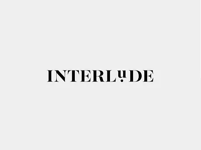 Logo | Interlude brand branding custom logo custom type logo design modern modern type serif logo simplicity