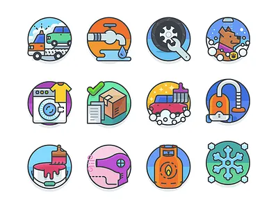 Latest Custom Icon Design Project cleaning custom icons services