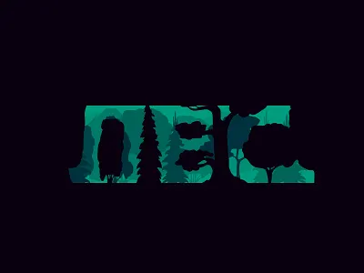 ЛЕС - WOOD green logo tree wood лес логотип