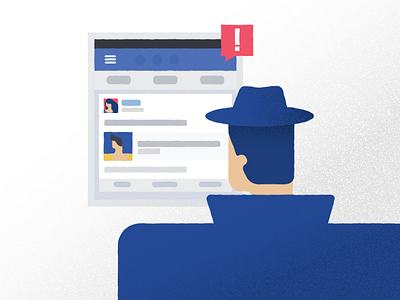 Suspicious Man facebook illustration man security tips thefurrow