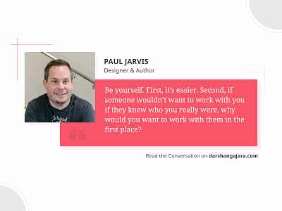 A Conversation with Paul Jarvis conversation design freebie growth interaction interview newsletter quote ui