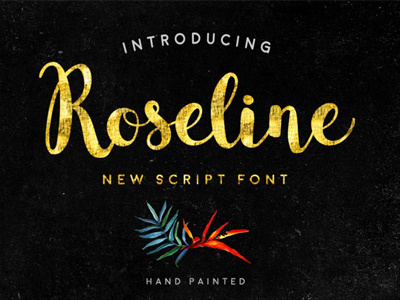 Freebie of the Week: FREE Roseline Font font free font free script free typeface script font