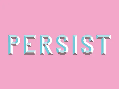 Persist lettering type typography