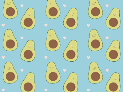 Avocados! avocado character design graphic design illustration pattern pattern play surface design vector