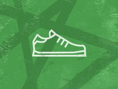Missions Infographic Icons - 2 green icon iconography line art shoe sneaker texture