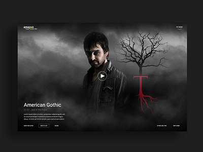 American Gothic amazon broadcast card movie noir photo editing player post production ui ux visual vod