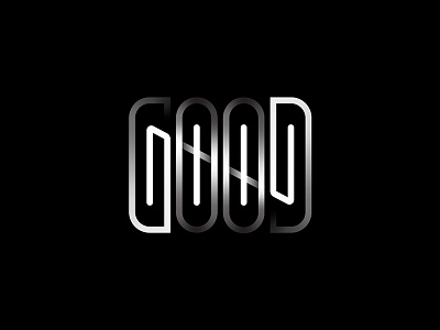 No Good ambigram black brand good goodgood logo weeklygoods white