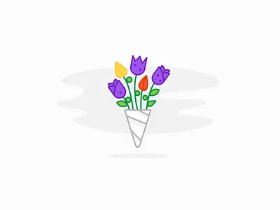Flowers art bouquet digital flowers graphic graphic design illustration minimal ui