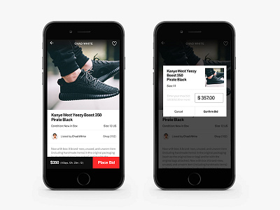 Swap! app auction bidding branding ios m minimal shoes sneakers ui ux