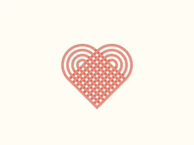 Knitted Heart hearts icon lines logo love lucky valentine valentines day