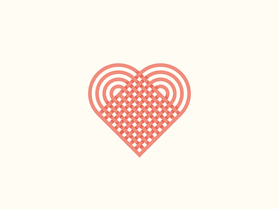 Knitted Heart hearts icon lines logo love lucky valentine valentines day