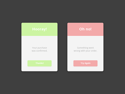 Daily UI #011 - Flash Message (Error/Success) daily ui error flash message purchase success ui ux