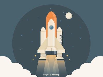 To the moon ... moon night space spaceship vecteezy vector vector art