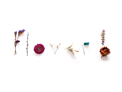 Flower! floral flower found type letters typography