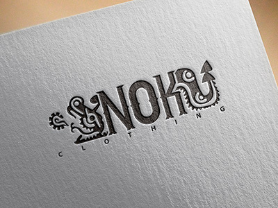 Nok Clothing Streetwear - Logo Design apparel branding clothing illustration layout lockup logo shirt typography