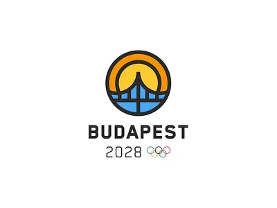 Budapest Olympic Bid Logo Concept bridge budapest icon logo logo design olympics symbol