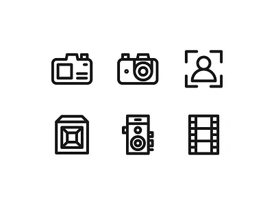 Camera Icons (Outline) camera icon iconography iconset line outline ui user interface