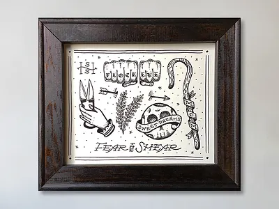 SHS Sheep Show - Flash Sheet flash flash sheet illustration knuckles shear sheep staff tattoo