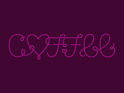 True Love coffee cute doodling hand lettering hearts type typography