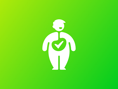 Checkgut check chubby gutcheck guy healthy logo mark selfie stomach