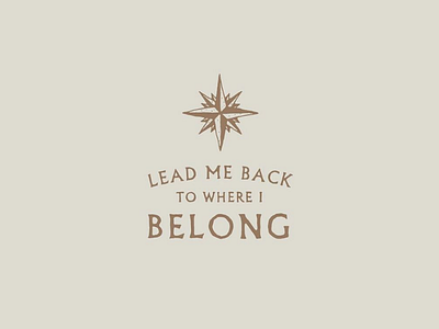 Lead me back apparel compass illustration lettering logo minimal tattoo