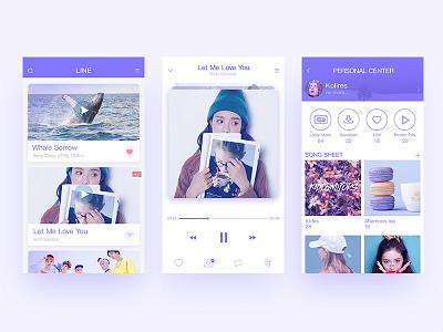 music app 02 app musicapp purple ui