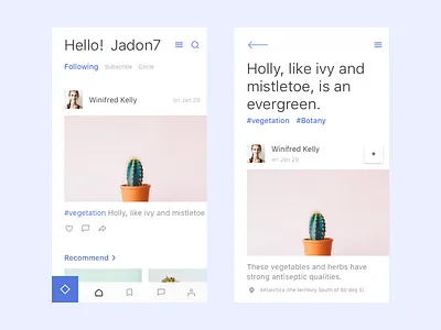Horizn app 2 app blog clean colors grid minimalism type typography