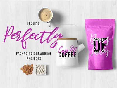 Be Perky! Handwritten Font branding calligraphy elegant fashion girly lettering logo modern pretty script style wedding