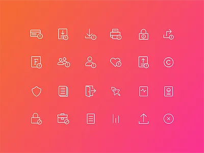 Help Center Icons - Set 01 canva gradient help center icon icons illustration lineart ui ux