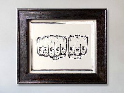 SHS Sheep Show - FLOCK EWE! flash illustration knuckles sheep tattoo