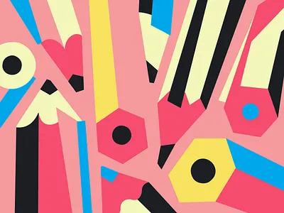 Pencil Pardy design illustration