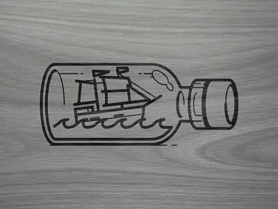 Buddel Ship bottle sailing sea ship