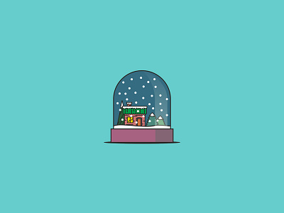 snowglobe. design dribbble illustration illustrator vector vectorart