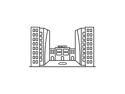Icon Linestyle - New City - Marynarska - Warsaw icon illustrator linestyle marynarska. nwecity mordor poland warsaw
