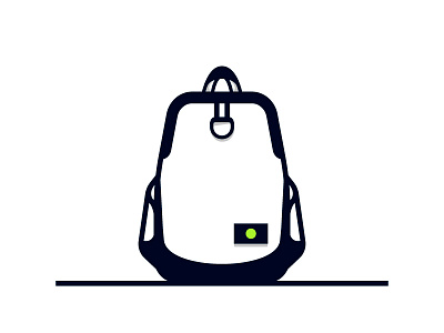 Backpack backpack bw icon lineart