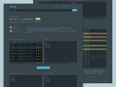 Udebug - problem page code coding community contribution dark input list night programming textbox udebug ui