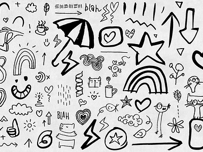 Doodles 2 of 2 doodles drawing icons illustration patterns