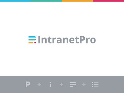 IntranetPro branding connect files i icon identity intranet logo monogram p pro task