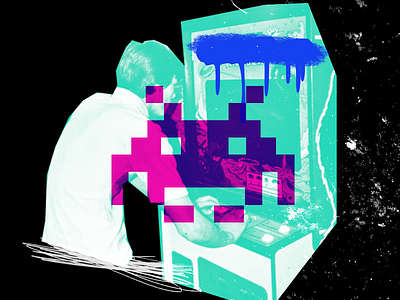 Arcade Bar Expressions arcade atomicdust bar grunge space invaders start bar