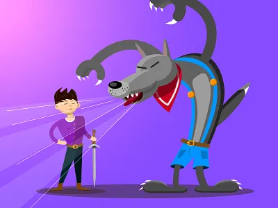 Wolf Vs Boy bad boy character wolf